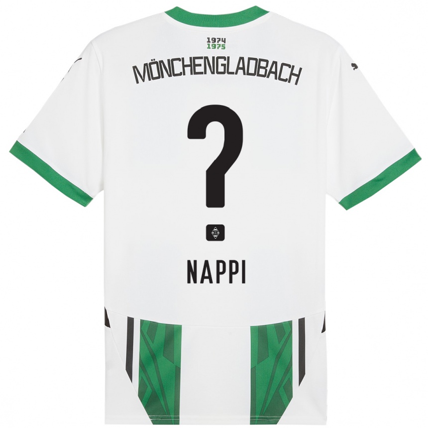 Niño Fútbol Camiseta Johann Deumi Nappi #0 Blanco Verde 1ª Equipación 2024/25 México