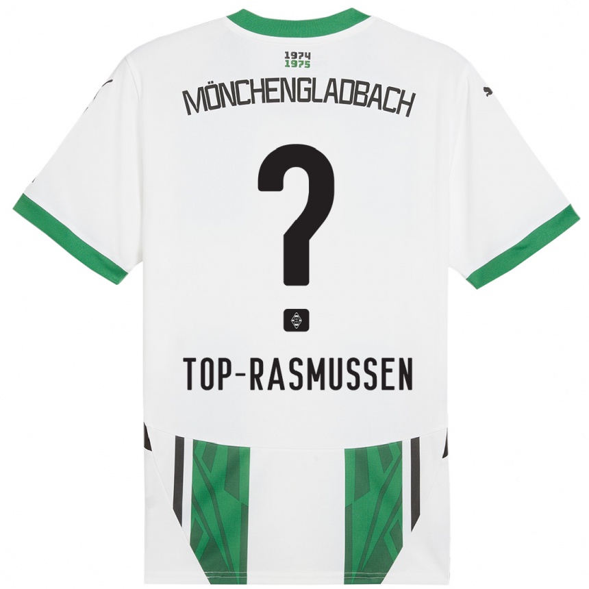 Niño Fútbol Camiseta Tristan Top-Rasmussen #0 Blanco Verde 1ª Equipación 2024/25 México