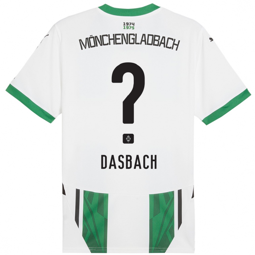 Niño Fútbol Camiseta Yannik Dasbach #0 Blanco Verde 1ª Equipación 2024/25 México