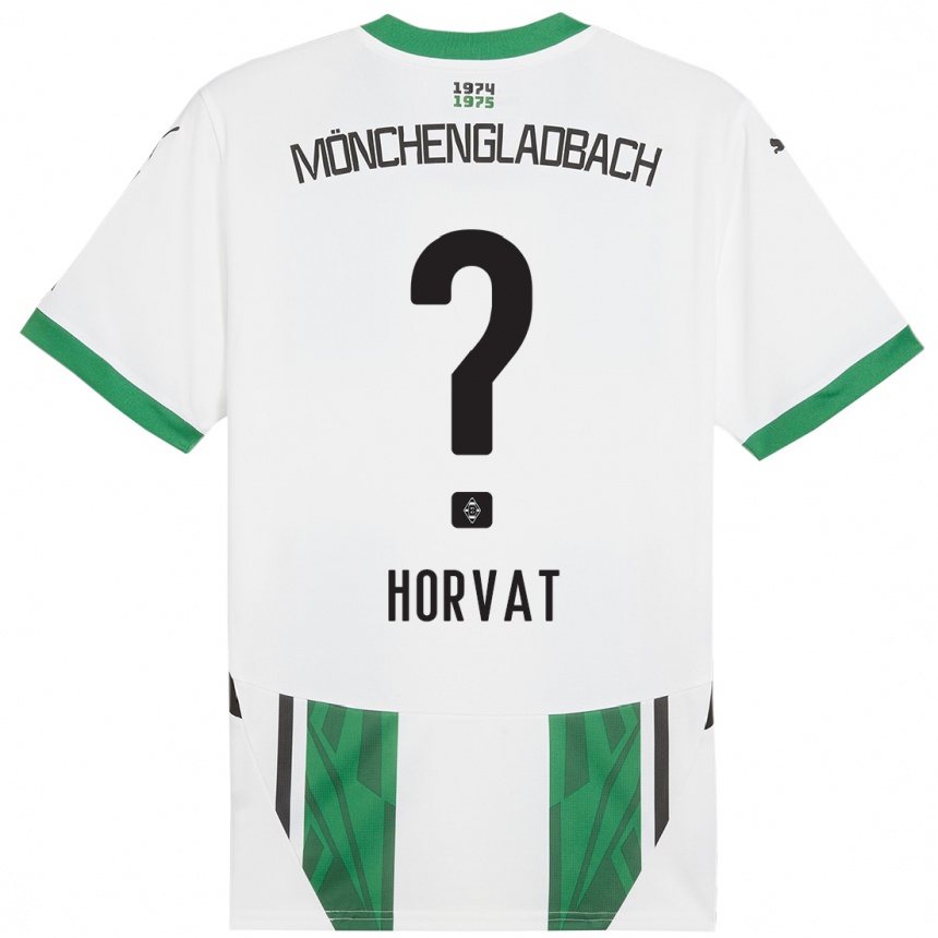 Niño Fútbol Camiseta Niko Horvat #0 Blanco Verde 1ª Equipación 2024/25 México