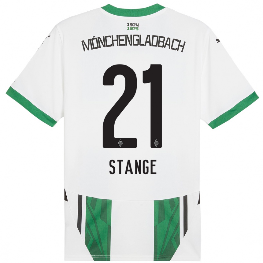 Niño Fútbol Camiseta Veit Stange #21 Blanco Verde 1ª Equipación 2024/25 México