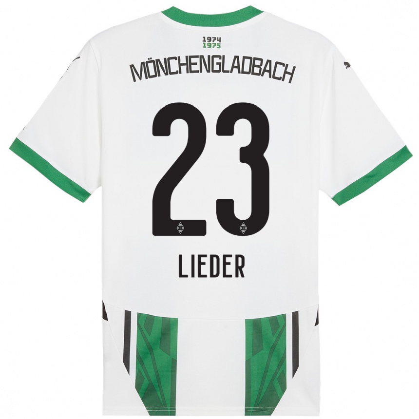 Niño Fútbol Camiseta Michel Lieder #23 Blanco Verde 1ª Equipación 2024/25 México