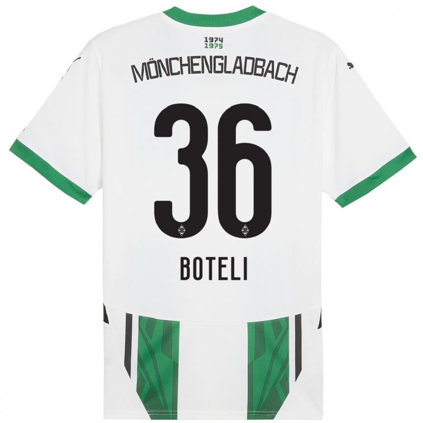 Niño Fútbol Camiseta Winsley Boteli #36 Blanco Verde 1ª Equipación 2024/25 México