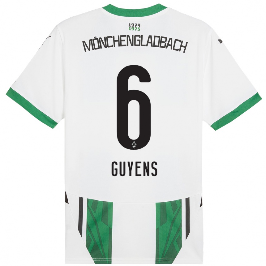 Niño Fútbol Camiseta Emily Guyens #6 Blanco Verde 1ª Equipación 2024/25 México