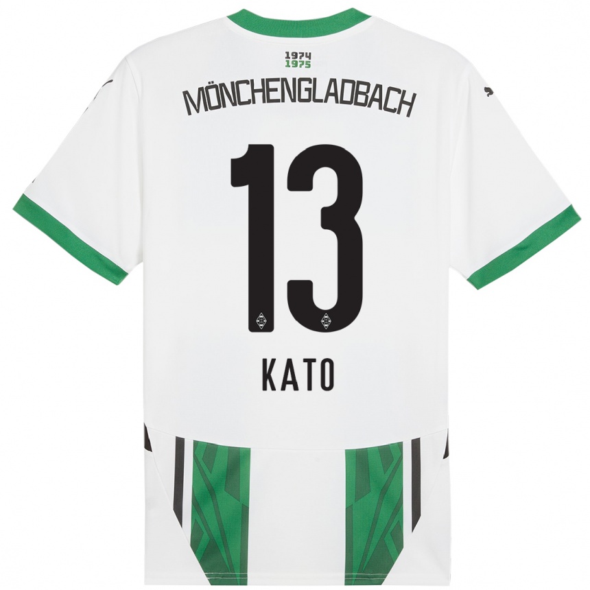 Niño Fútbol Camiseta Mizuho Kato #13 Blanco Verde 1ª Equipación 2024/25 México