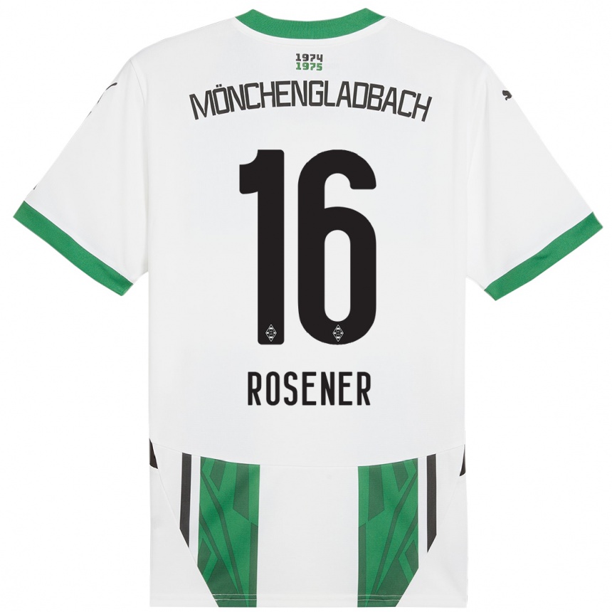 Niño Fútbol Camiseta Chiara Rösener #16 Blanco Verde 1ª Equipación 2024/25 México