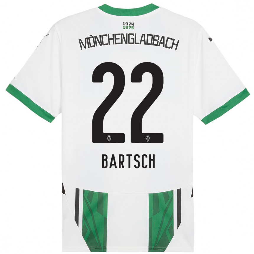 Niño Fútbol Camiseta Kristina Bartsch #22 Blanco Verde 1ª Equipación 2024/25 México