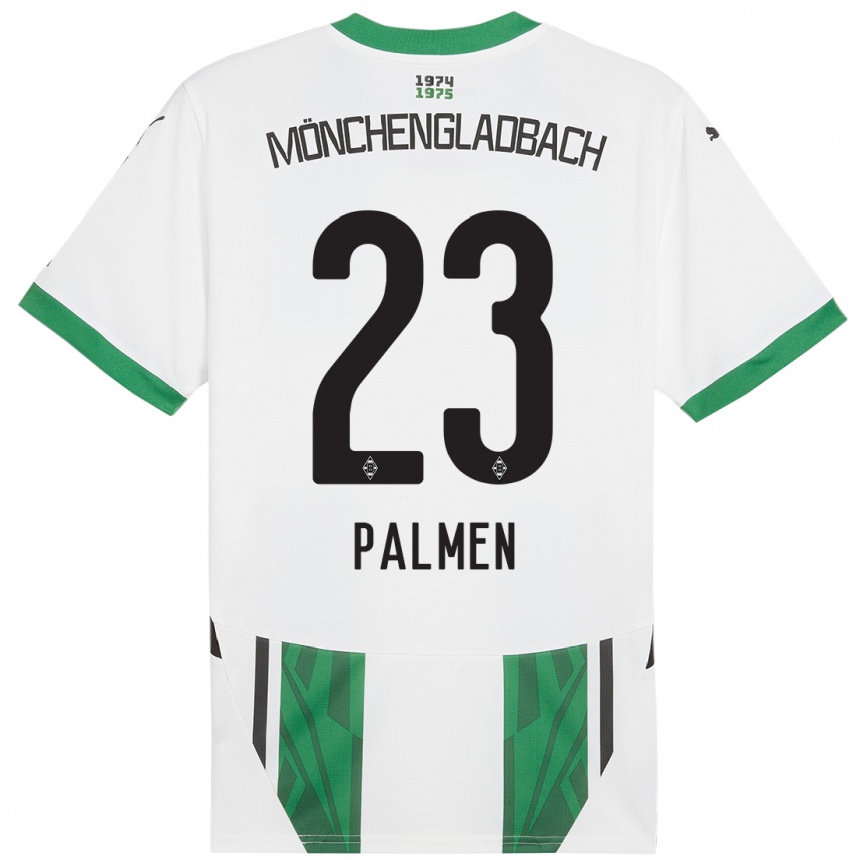 Niño Fútbol Camiseta Luisa Palmen #23 Blanco Verde 1ª Equipación 2024/25 México