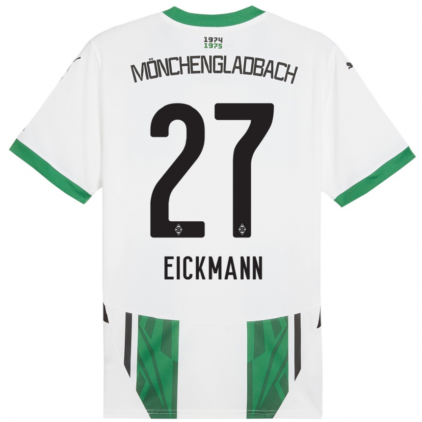 Niño Fútbol Camiseta Mia Eickmann #27 Blanco Verde 1ª Equipación 2024/25 México