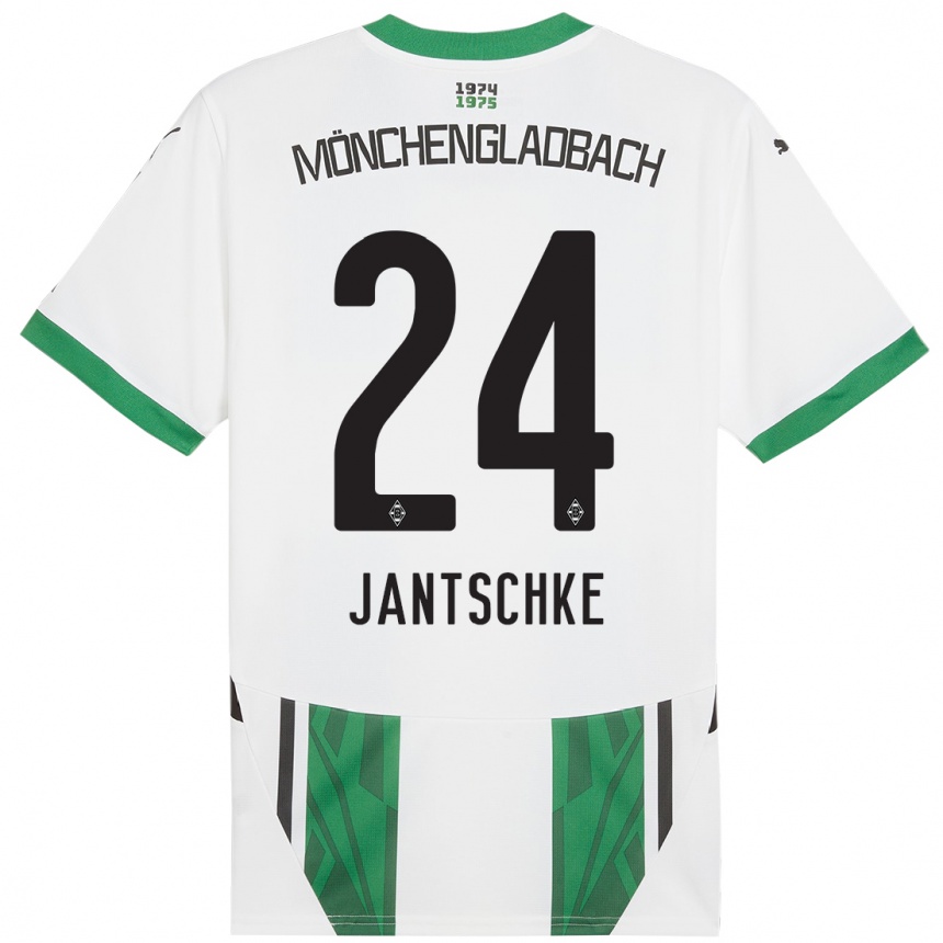 Niño Fútbol Camiseta Tony Jantschke #24 Blanco Verde 1ª Equipación 2024/25 México