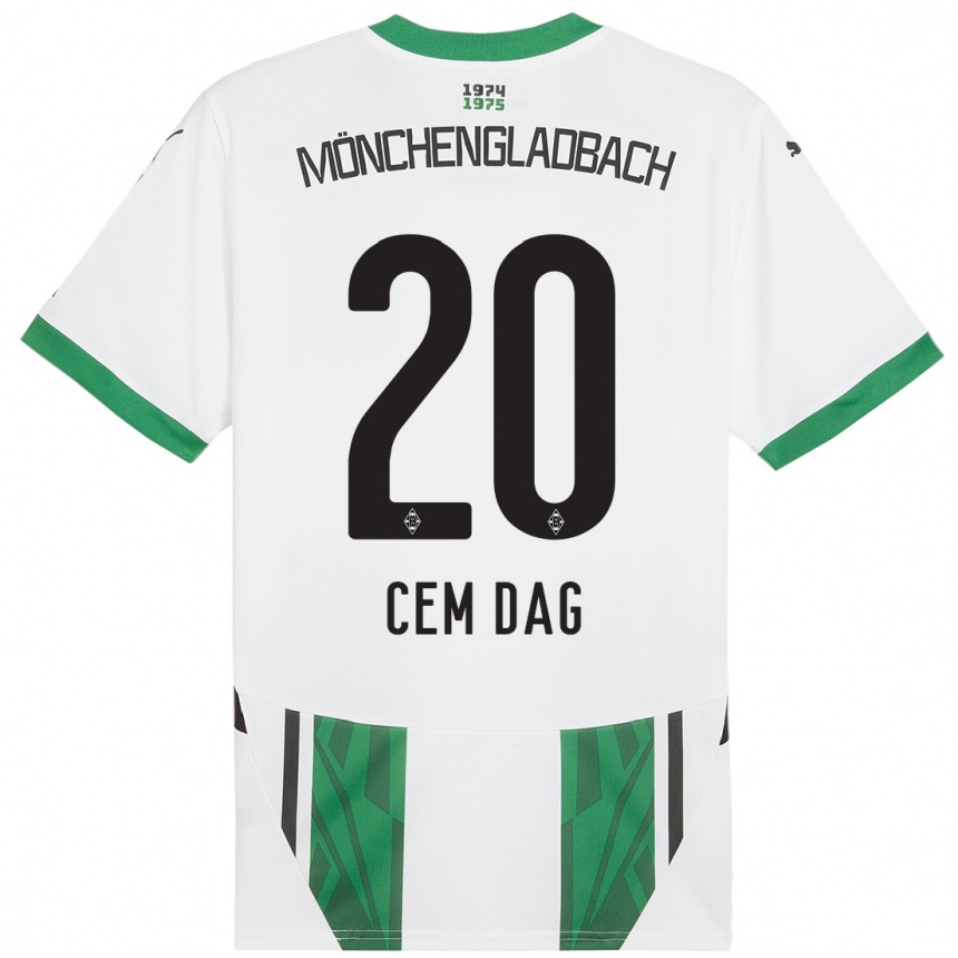 Niño Fútbol Camiseta Cem Dag #20 Blanco Verde 1ª Equipación 2024/25 México