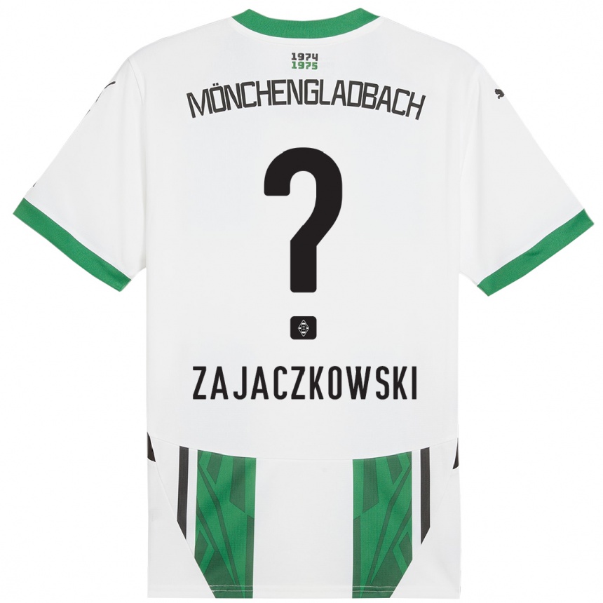 Niño Fútbol Camiseta Vincent Zajaczkowski #0 Blanco Verde 1ª Equipación 2024/25 México