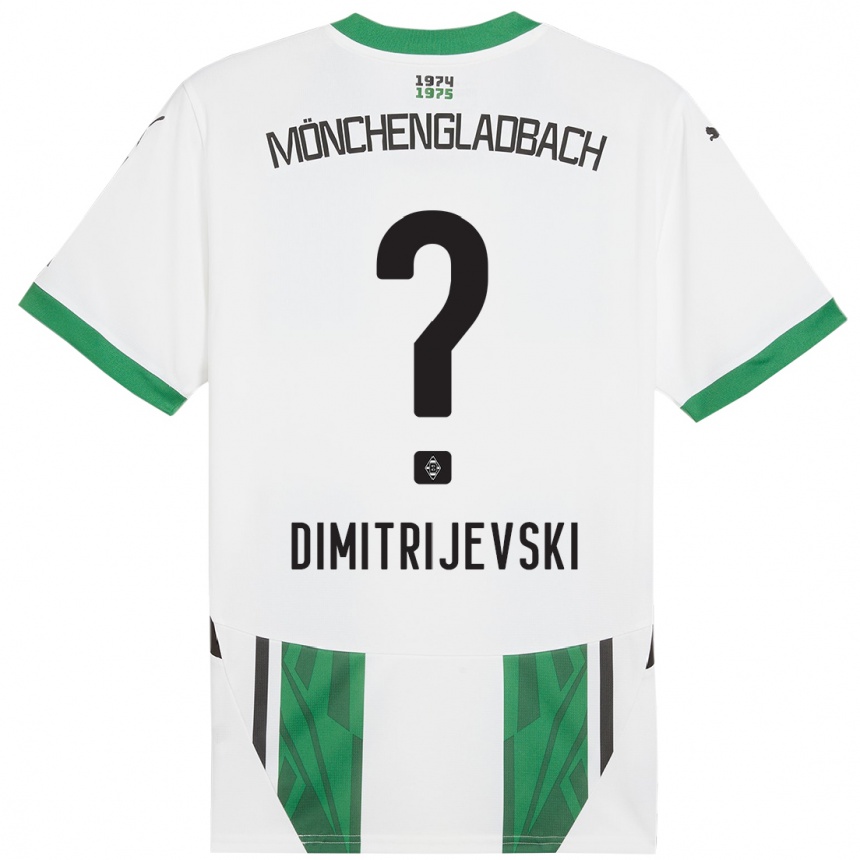 Niño Fútbol Camiseta Maximilian Dimitrijevski #0 Blanco Verde 1ª Equipación 2024/25 México