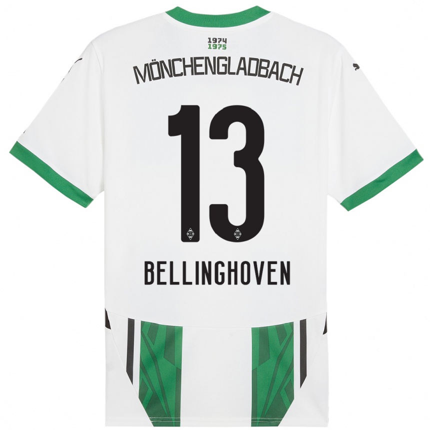 Niño Fútbol Camiseta Christina Bellinghoven #13 Blanco Verde 1ª Equipación 2024/25 México