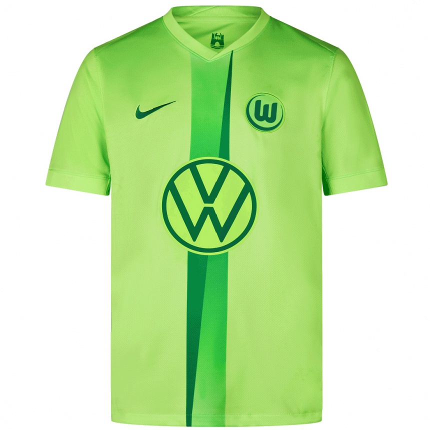 Niño Fútbol Camiseta Kristin Demann #17 Verde Fluorescente 1ª Equipación 2024/25 México