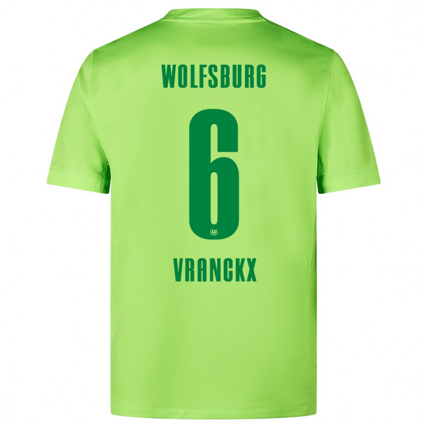 Niño Fútbol Camiseta Aster Vranckx #6 Verde Fluorescente 1ª Equipación 2024/25 México