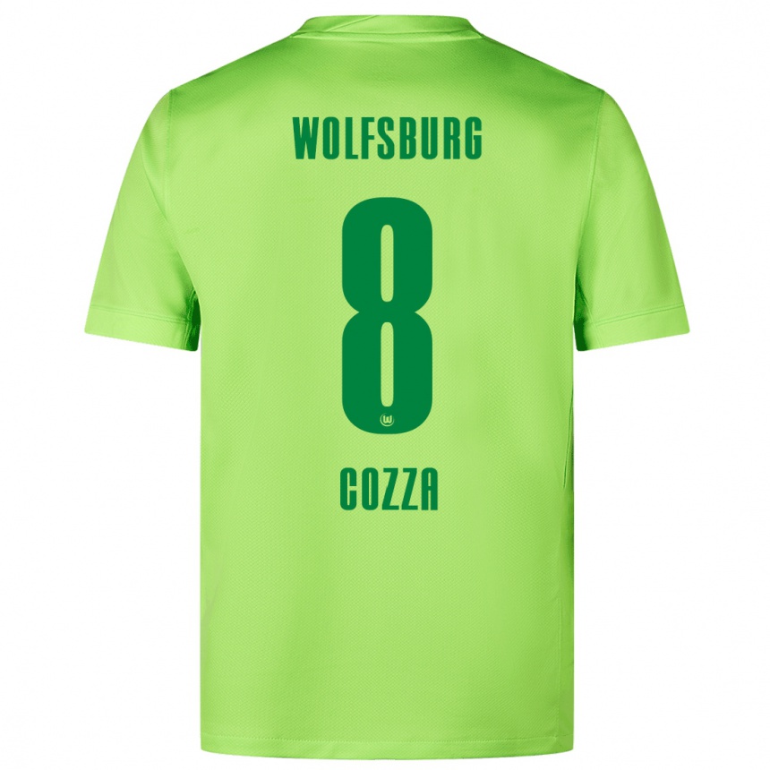 Niño Fútbol Camiseta Nicolas Cozza #8 Verde Fluorescente 1ª Equipación 2024/25 México