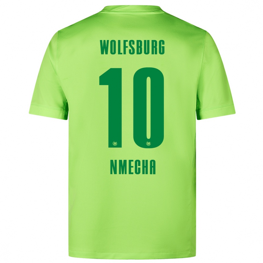 Niño Fútbol Camiseta Lukas Nmecha #10 Verde Fluorescente 1ª Equipación 2024/25 México