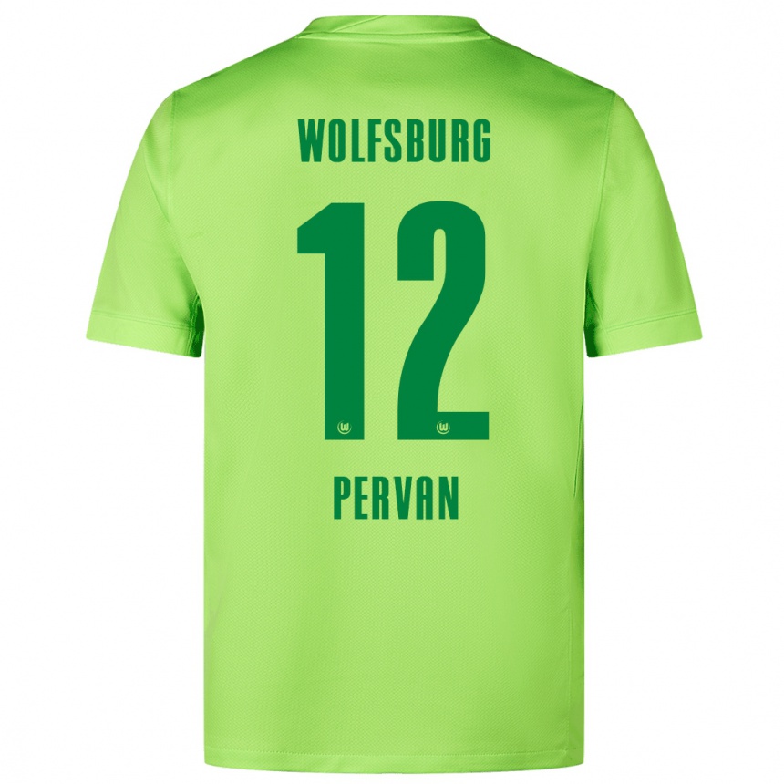 Niño Fútbol Camiseta Pavao Pervan #12 Verde Fluorescente 1ª Equipación 2024/25 México