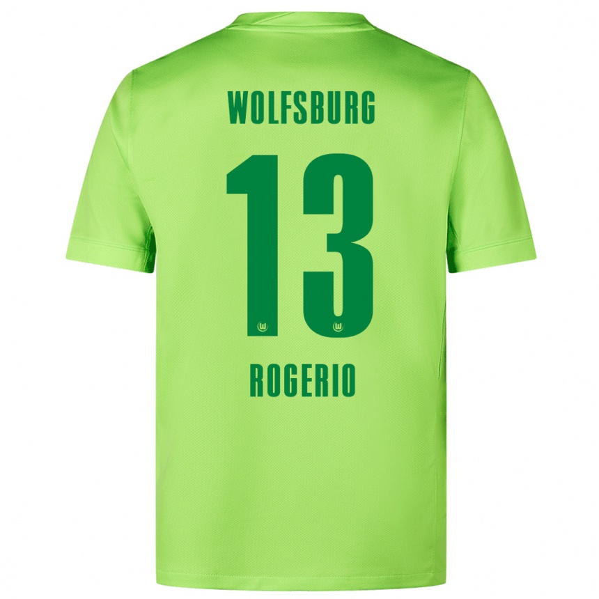 Niño Fútbol Camiseta Rogério #13 Verde Fluorescente 1ª Equipación 2024/25 México