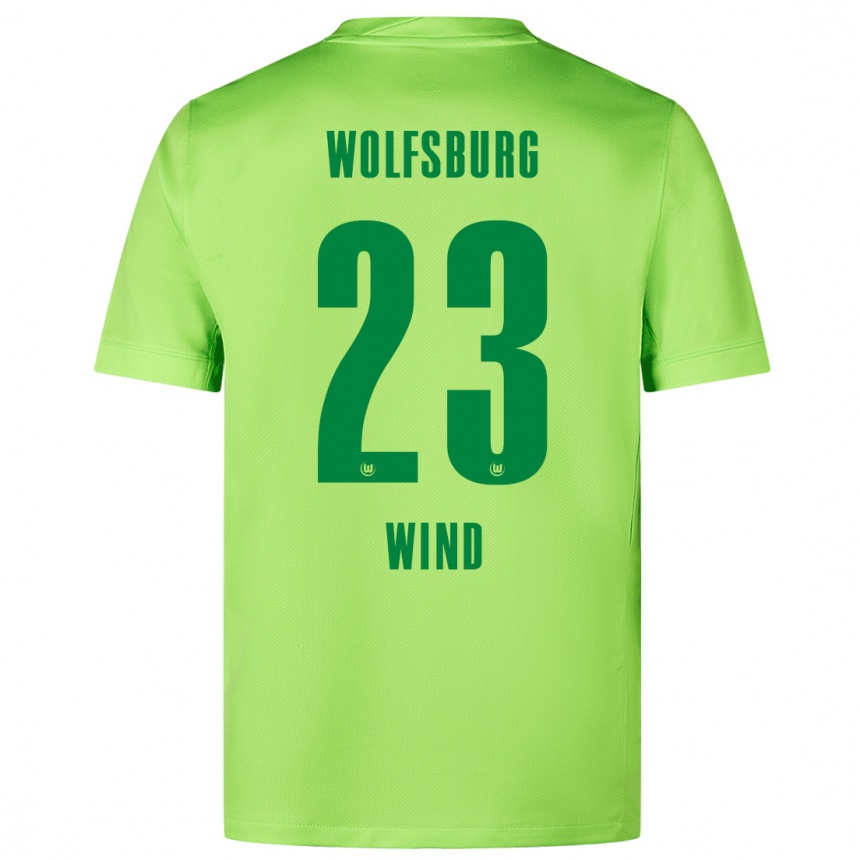 Niño Fútbol Camiseta Jonas Wind #23 Verde Fluorescente 1ª Equipación 2024/25 México