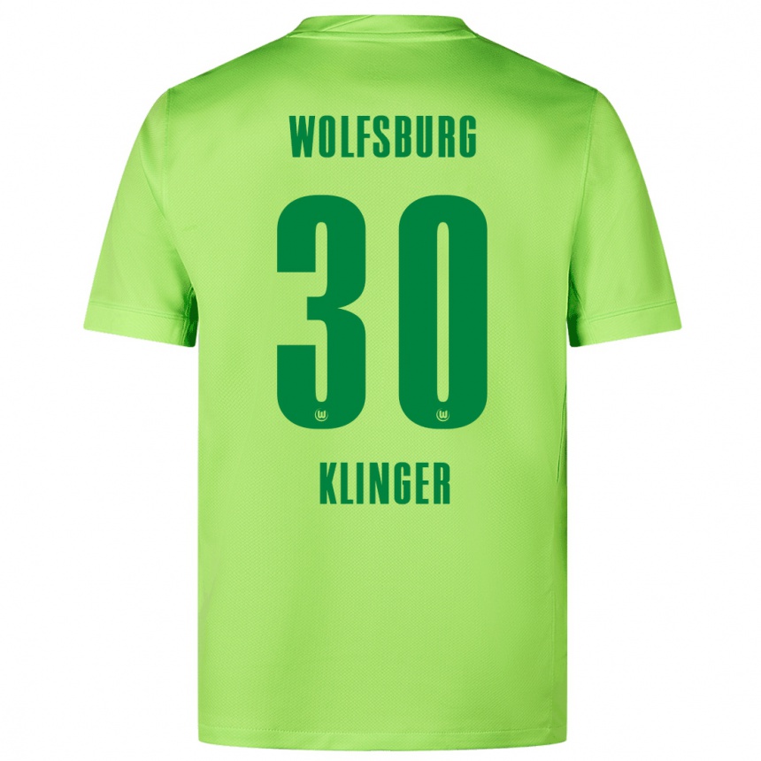 Niño Fútbol Camiseta Niklas Klinger #30 Verde Fluorescente 1ª Equipación 2024/25 México