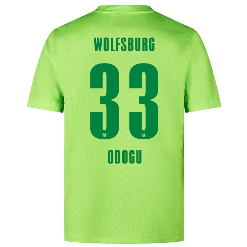 Niño Fútbol Camiseta David Odogu #33 Verde Fluorescente 1ª Equipación 2024/25 México