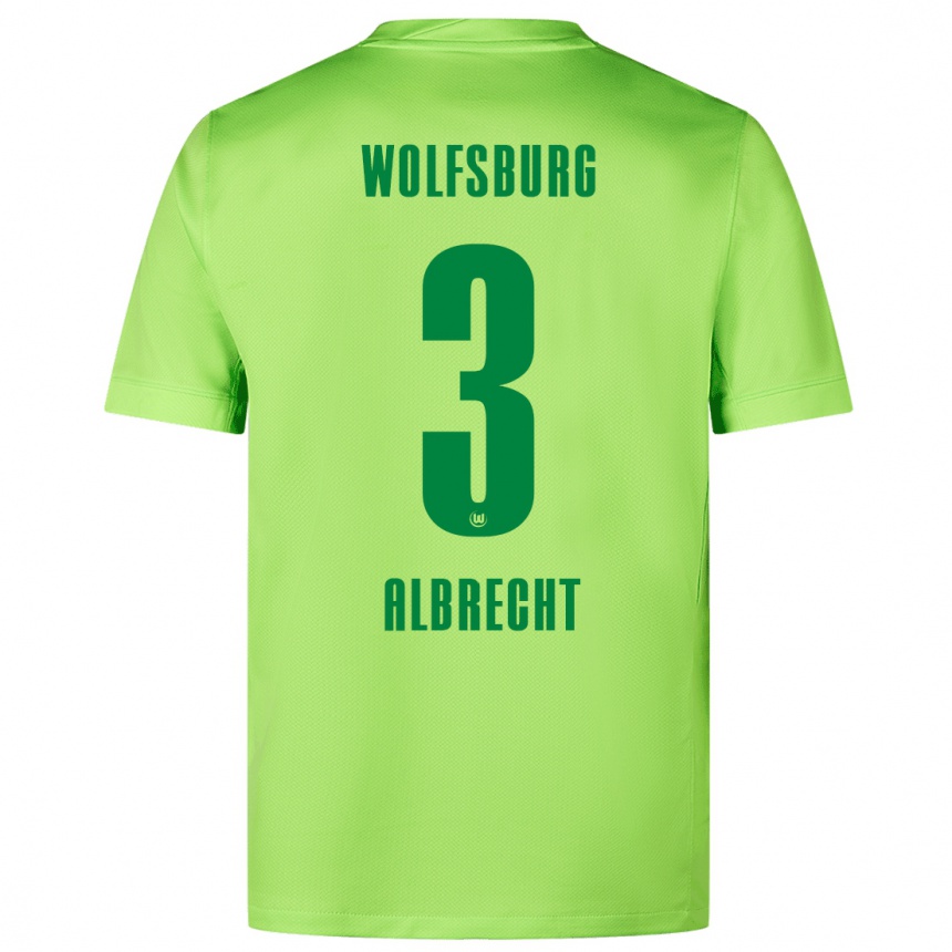 Niño Fútbol Camiseta Ben Albrecht #3 Verde Fluorescente 1ª Equipación 2024/25 México