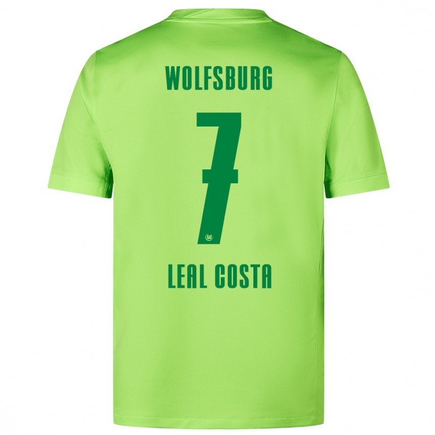 Niño Fútbol Camiseta David Leal Costa #7 Verde Fluorescente 1ª Equipación 2024/25 México