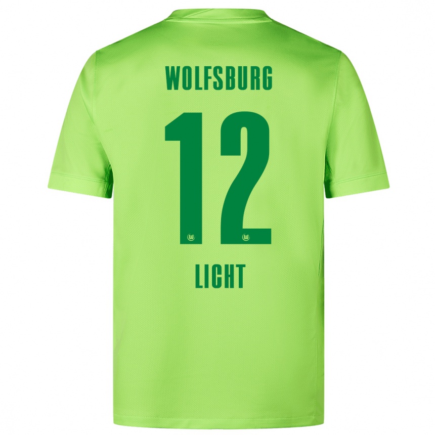 Niño Fútbol Camiseta Philipp Licht #12 Verde Fluorescente 1ª Equipación 2024/25 México