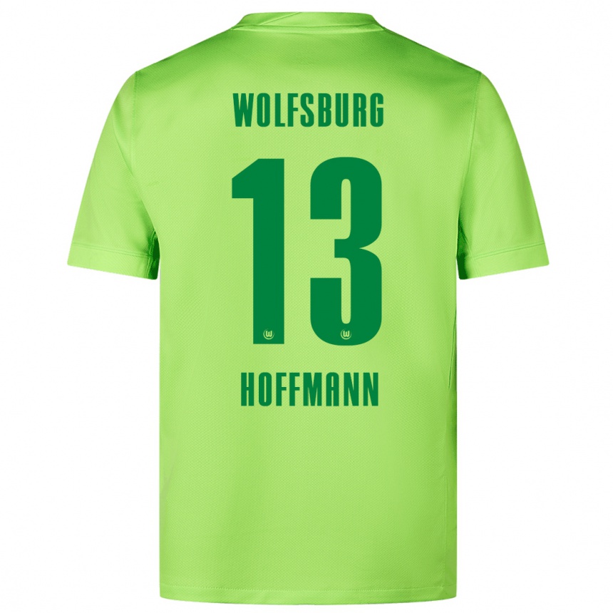 Niño Fútbol Camiseta Nils Hoffmann #13 Verde Fluorescente 1ª Equipación 2024/25 México