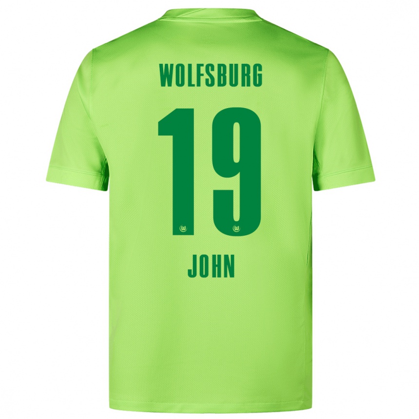 Niño Fútbol Camiseta Michael John #19 Verde Fluorescente 1ª Equipación 2024/25 México