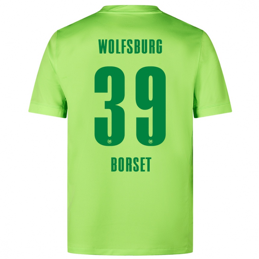 Niño Fútbol Camiseta Anders Rønne Børset #39 Verde Fluorescente 1ª Equipación 2024/25 México