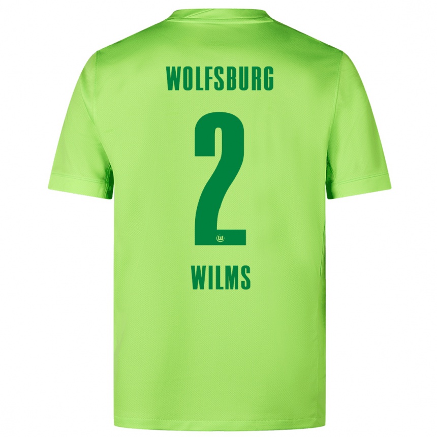 Niño Fútbol Camiseta Lynn Wilms #2 Verde Fluorescente 1ª Equipación 2024/25 México