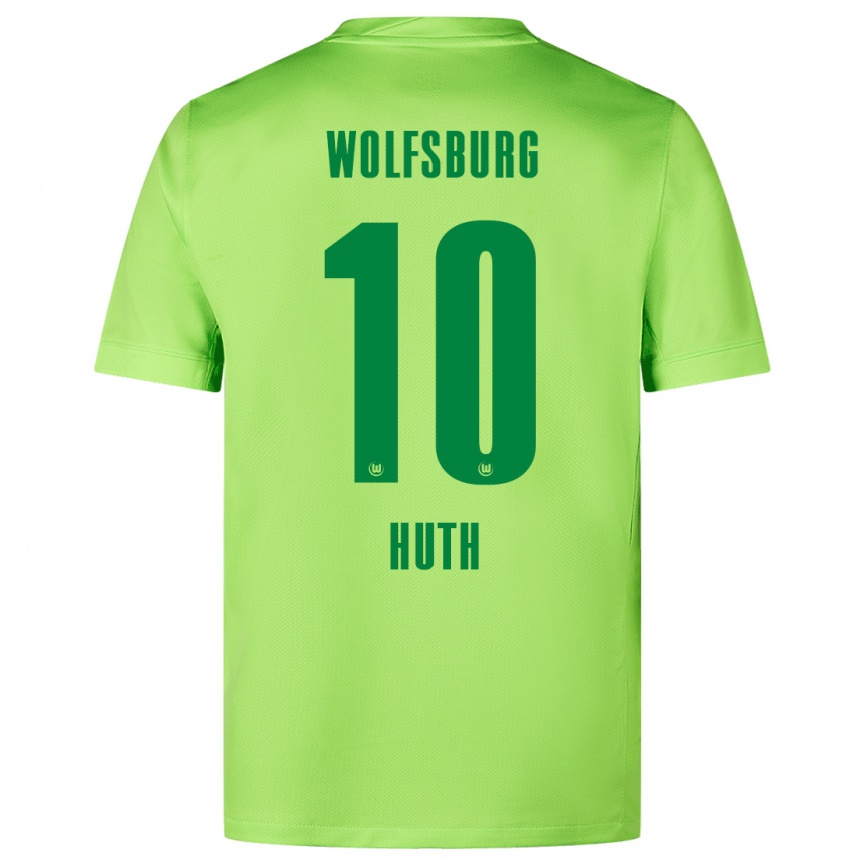 Niño Fútbol Camiseta Svenja Huth #10 Verde Fluorescente 1ª Equipación 2024/25 México