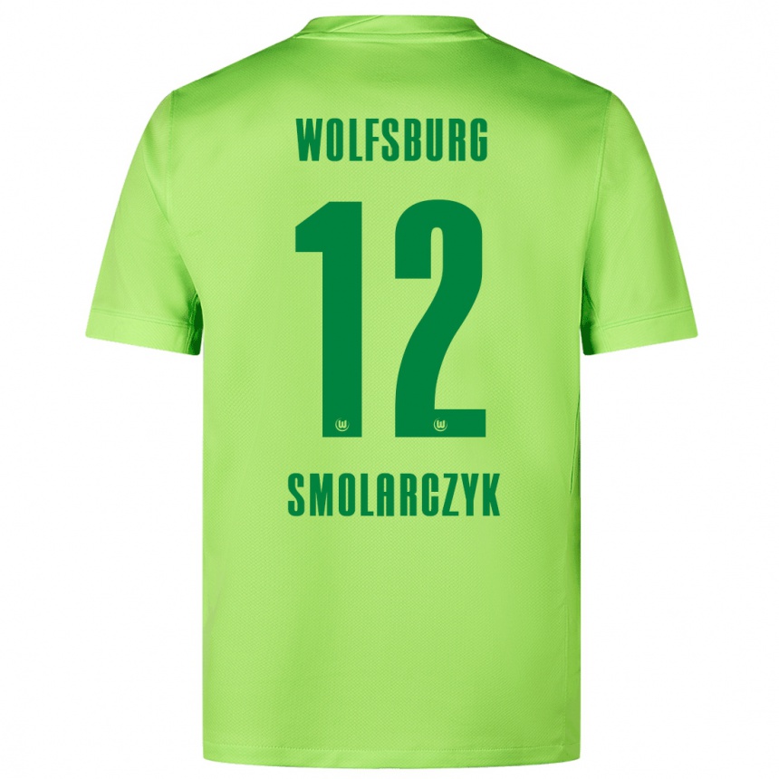 Niño Fútbol Camiseta Nelly Smolarczyk #12 Verde Fluorescente 1ª Equipación 2024/25 México