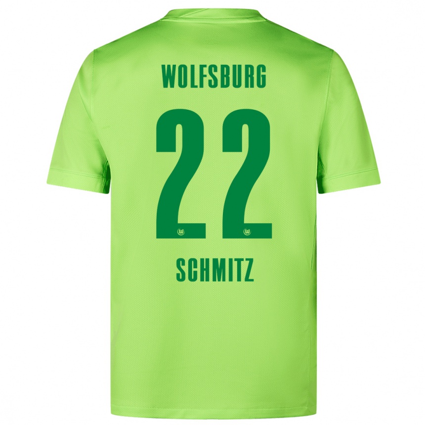 Niño Fútbol Camiseta Lisa Schmitz #22 Verde Fluorescente 1ª Equipación 2024/25 México