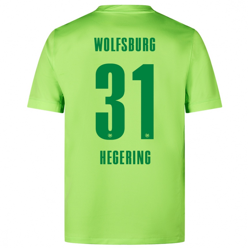 Niño Fútbol Camiseta Marina Hegering #31 Verde Fluorescente 1ª Equipación 2024/25 México