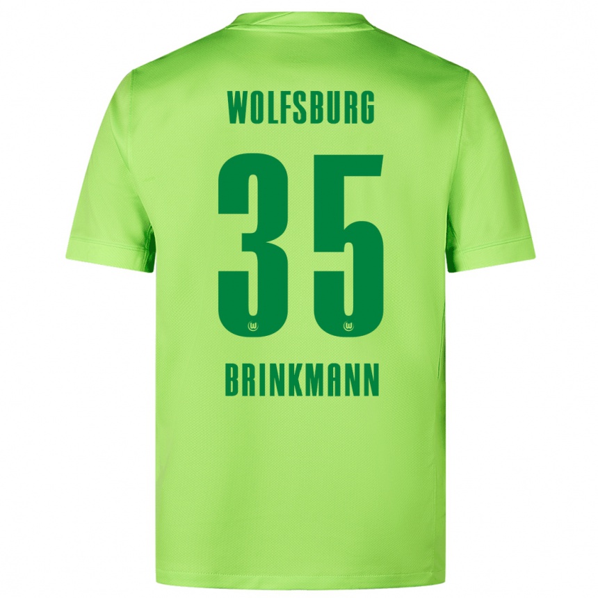 Niño Fútbol Camiseta Karla Brinkmann #35 Verde Fluorescente 1ª Equipación 2024/25 México