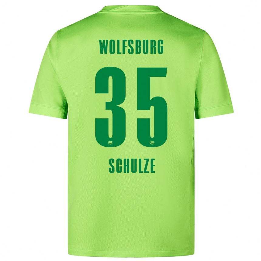 Niño Fútbol Camiseta Philipp Schulze #35 Verde Fluorescente 1ª Equipación 2024/25 México