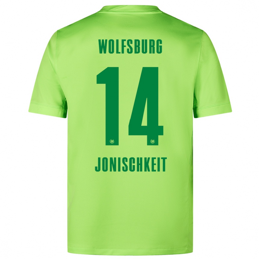 Niño Fútbol Camiseta Jamal Jonischkeit #14 Verde Fluorescente 1ª Equipación 2024/25 México