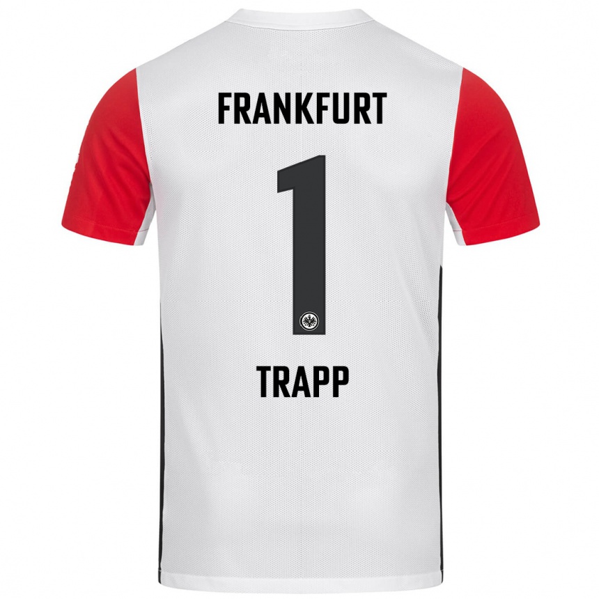 Niño Fútbol Camiseta Kevin Trapp #1 Blanco Rojo 1ª Equipación 2024/25 México