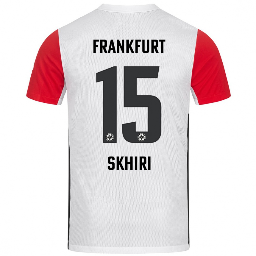 Niño Fútbol Camiseta Ellyes Skhiri #15 Blanco Rojo 1ª Equipación 2024/25 México