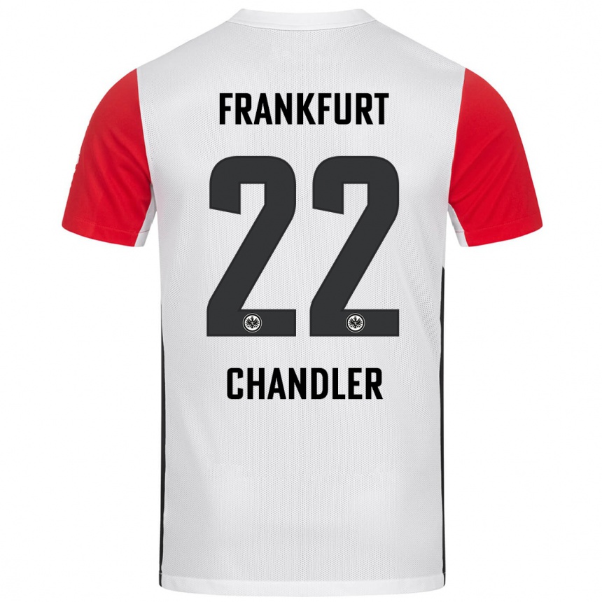 Niño Fútbol Camiseta Timothy Chandler #22 Blanco Rojo 1ª Equipación 2024/25 México