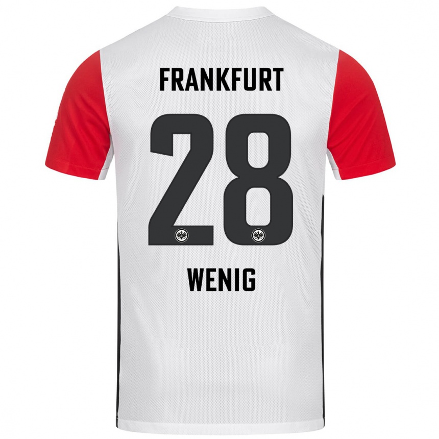 Niño Fútbol Camiseta Marcel Wenig #28 Blanco Rojo 1ª Equipación 2024/25 México