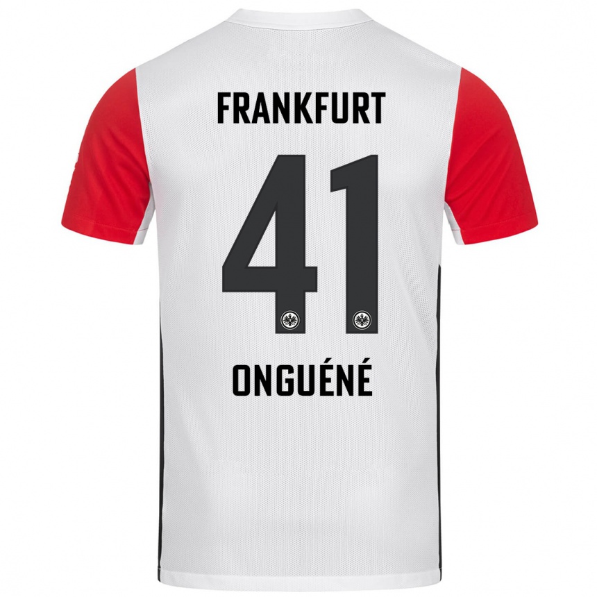 Niño Fútbol Camiseta Jérôme Onguéné #41 Blanco Rojo 1ª Equipación 2024/25 México