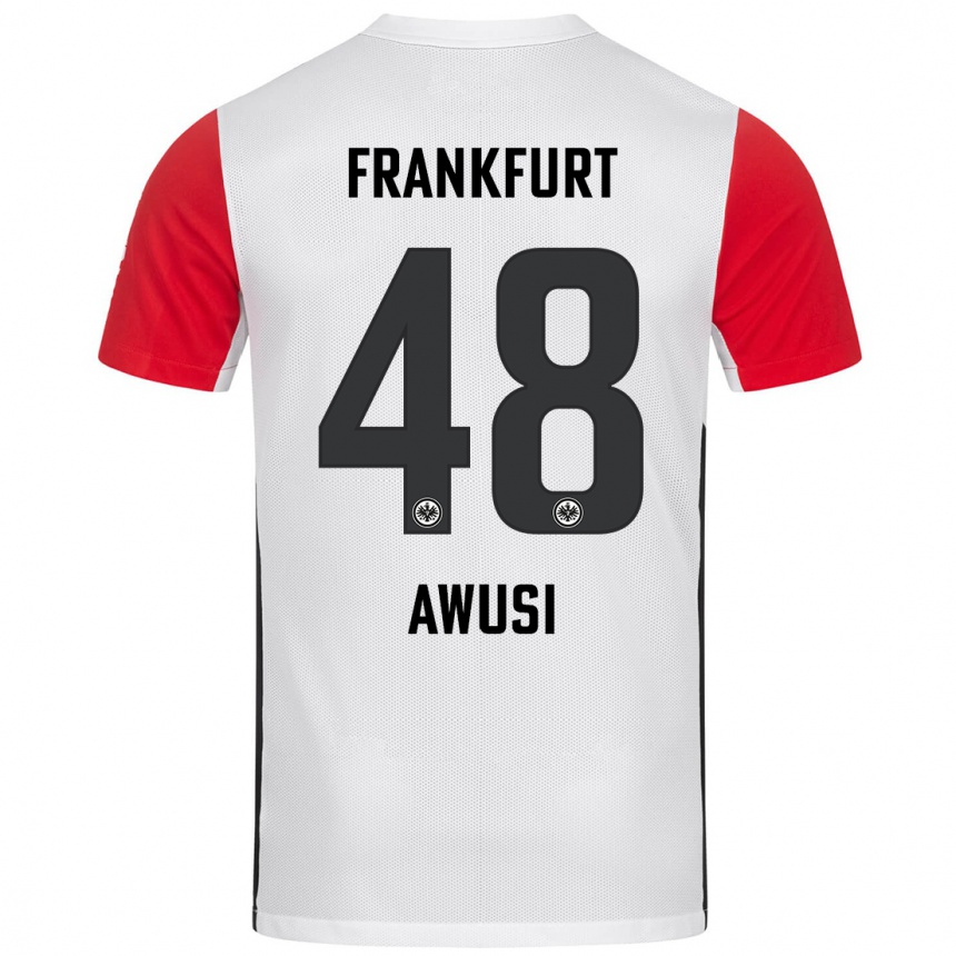 Niño Fútbol Camiseta Junior Awusi #48 Blanco Rojo 1ª Equipación 2024/25 México