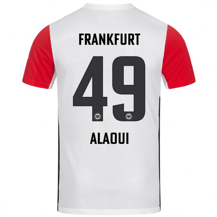 Niño Fútbol Camiseta Anas Alaoui #49 Blanco Rojo 1ª Equipación 2024/25 México