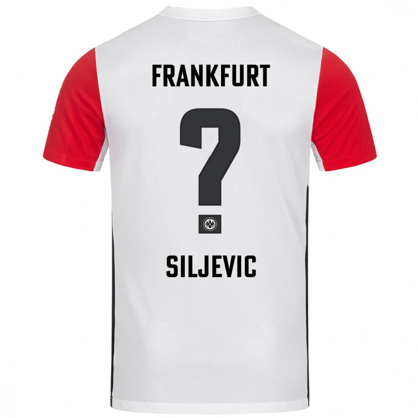 Niño Fútbol Camiseta Amil Siljevic #0 Blanco Rojo 1ª Equipación 2024/25 México