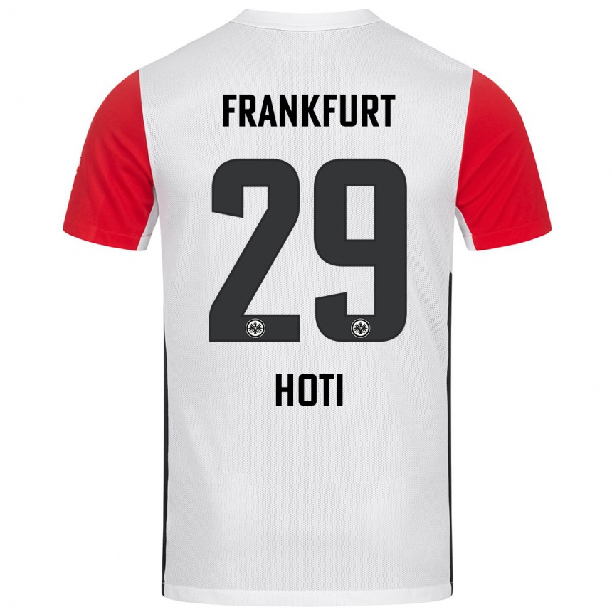 Niño Fútbol Camiseta Leart Hoti #29 Blanco Rojo 1ª Equipación 2024/25 México